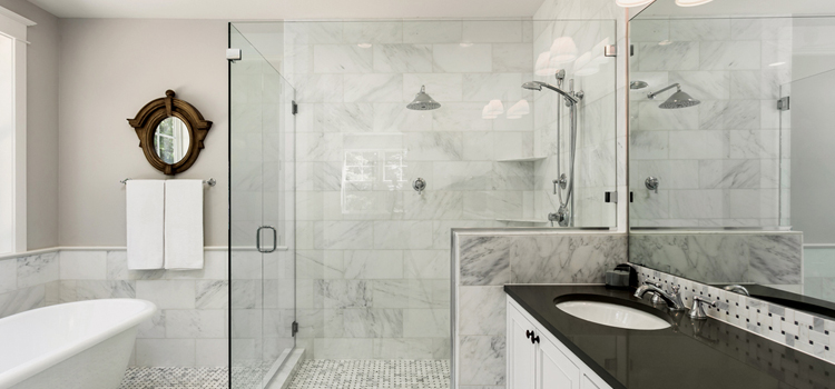 bathroom shower door installation in Joshua Tree